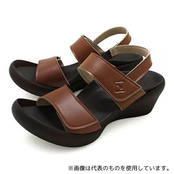 リゲッタ CJLW5522-BRN-M(23.0cm-23.5cm) リゲッタ ローウェッジヒールサンダル ブラウン M