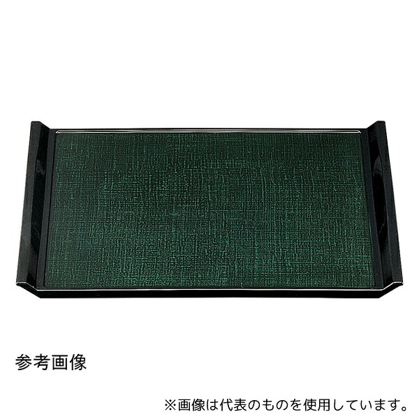 福井クラフト 15234930 尺6 ウエーブ布目盆 グリーンカスリSL