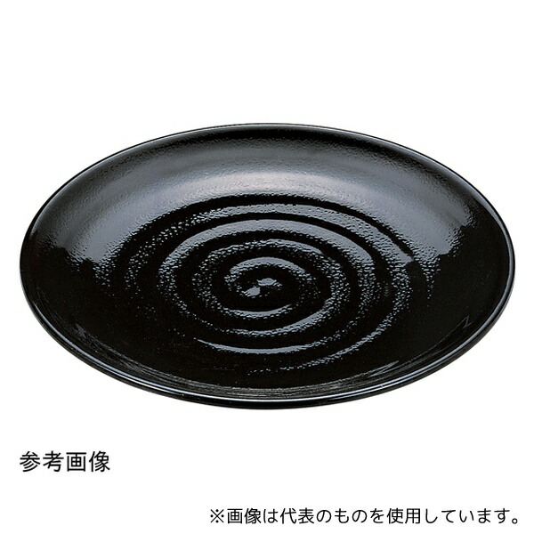 福井クラフト 55004181 尺2寸 神竜皿盛鉢 黒パール
