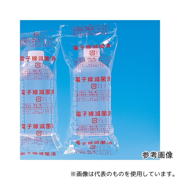 シンリョウ 117060 滅菌済 プリント目盛瓶 青目盛 300mL 40本入