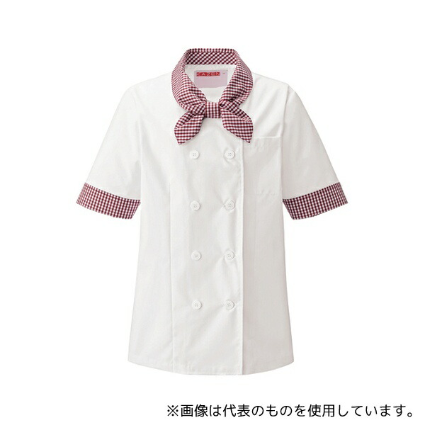 KAZEN 630-28L レディスコックシャツ ワイン LL