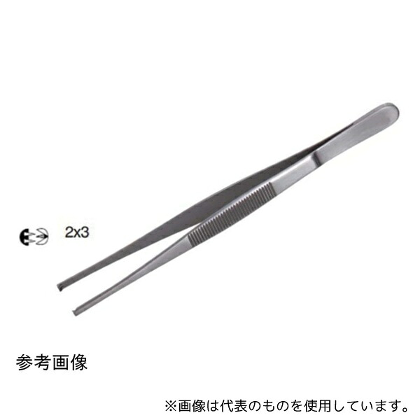 日本フリッツメディコ A210-200 多鈎外科ピンセット 20cm 有鈎 2×3