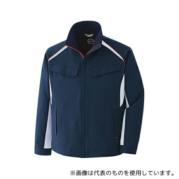 ミドリ安全 VES2827-UE-3L 春夏作業服 帯電防止JIS適合 ベルデクセルフレックス RENU? ジャンパー VES2827上 ネイビー 3Lサイズ