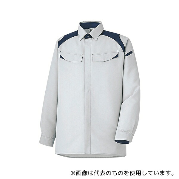 ミドリ安全 GS2721-UE-L 春夏作業服 帯電防止JIS適合 ベルデクセル 長袖シャツ GS2721上 シルバーグレー Lサイズ