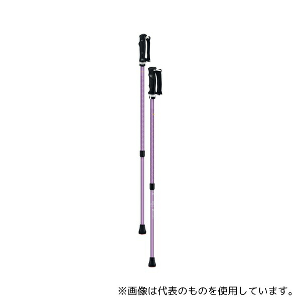 シナノ 650213 もっと安心2本杖 パープル