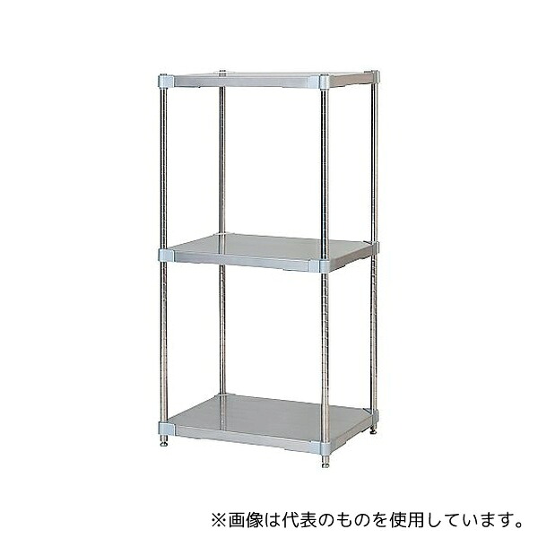 アズワン 61-821-11-3 ステンレスシェルフラック W61.5cm 3段(高さ120cm) 奥行46.3cm