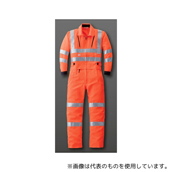 山田辰 7630-003-l Auto-Bi 高視認つなぎ服 7630番 003オレンジ(旧OR)L