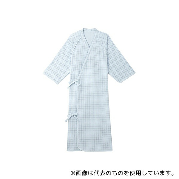 エンゼル(介護用品) 5075 ケアねまき(メリヤスタイプ) サックス L