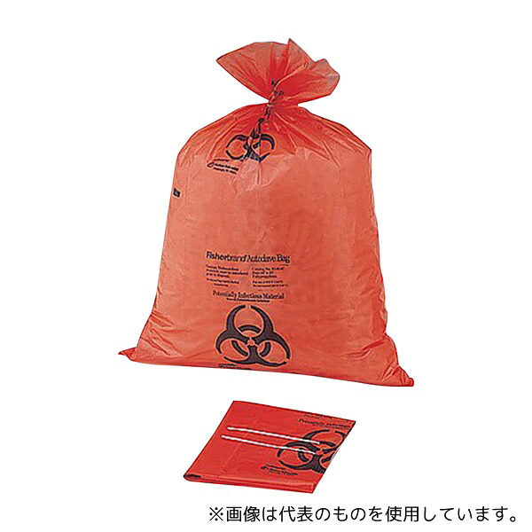 Fisher Scientific 01-814C 滅菌表示付オートクレーブバッグ オレンジ 640×890×0.05mm 1箱(200枚入)