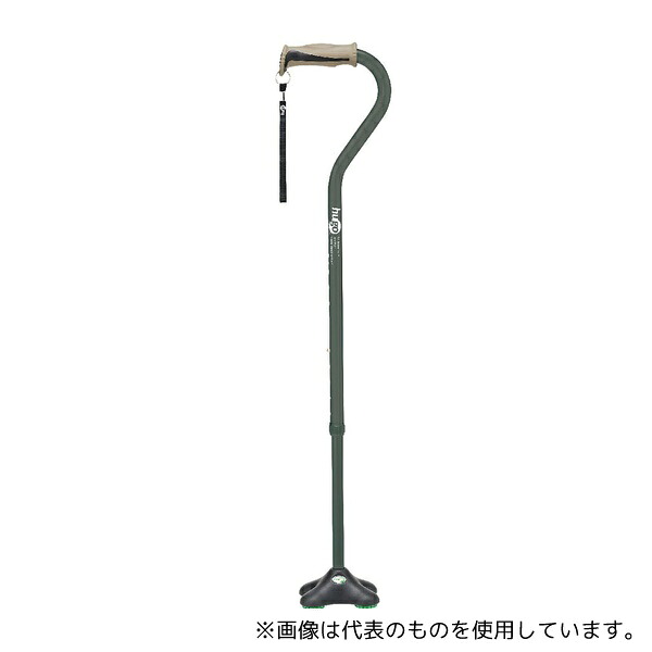 竹虎 104764 ヒューゴステッキオフセット多点杖 グレー