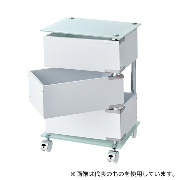 アズワン FLF007-3LG 回転式保管ワゴン ボックスタイプ 380×315×580