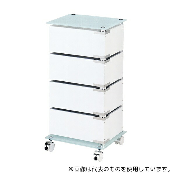 アズワン FLF007-4LG 回転式保管ワゴン ボックスタイプ 380×315×740
