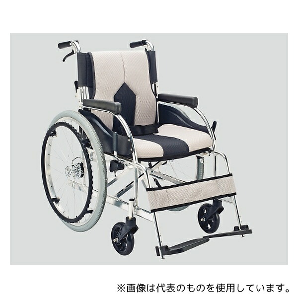 マキテック KC-1LG 車いす カラーズ(自走式 背折れタイプ) ライトグレー