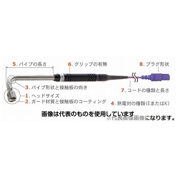 安立計器 静止表面用温度センサ A形シリーズ φ15mm ストレート ミニプラグ(熱電対同種金属) 100mm Kタイプ A-241K-01-1-TC1-ANP 入数：1本