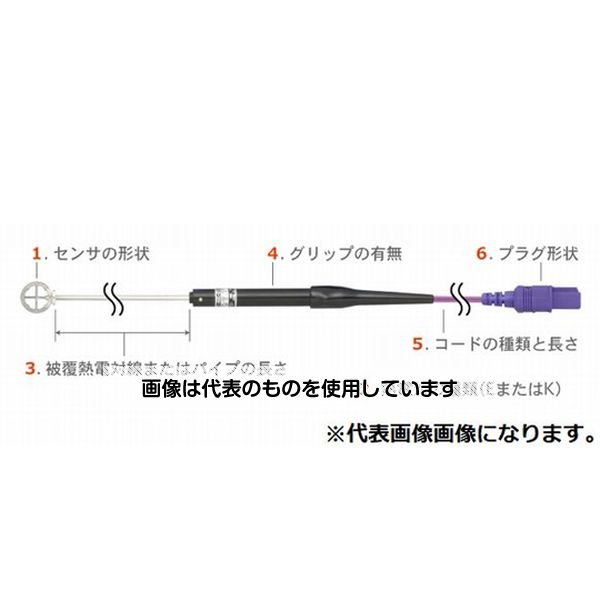 安立計器 空気温度用センサ ATシリーズ 先端小/パイプ Kタイプ AT-30K-100-1-TC1-ASP 入数：1本