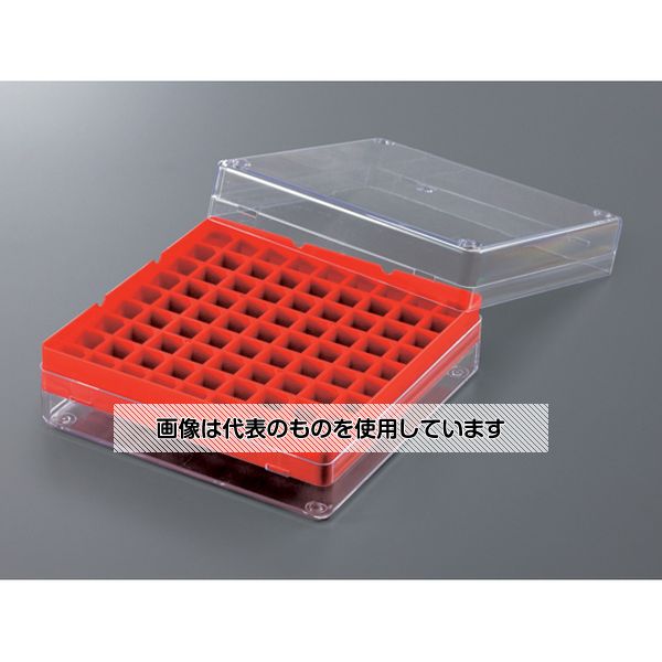 アズワン(AS ONE) フリーズラック 81本立 赤 10個入 IR-81R 入数：1箱(10個入)