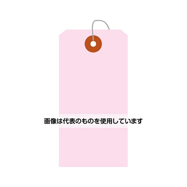 ササガワ カラー荷札 大 桃 一穴 1000枚入 25-142 入数:1箱(1000枚入)