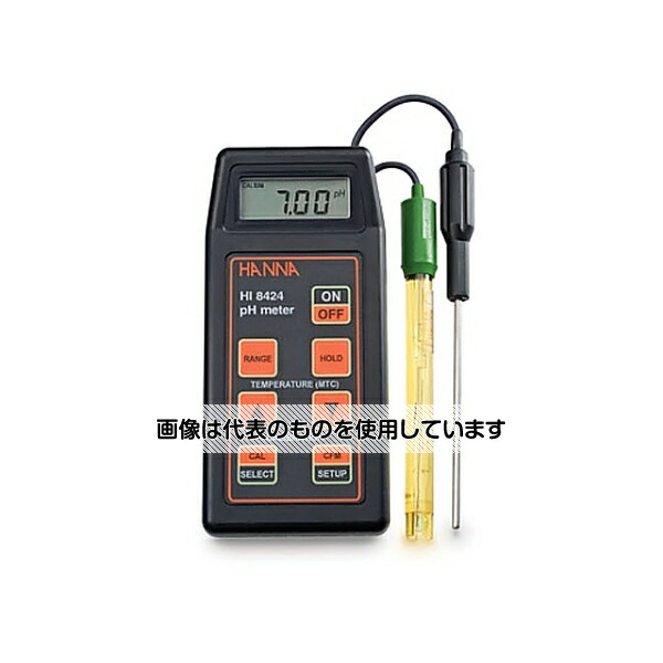 ハンナ インスツルメンツ ポータブルpH/ORP/℃計 HI8424N 入数:1セット