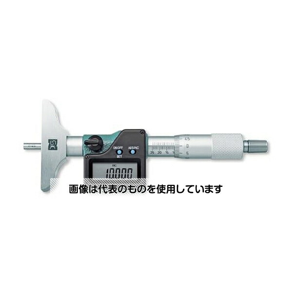 新潟精機(SK) 0-25mm/63mmデプスマイクロメーター(デジタル) EA725FE-5A 入数:1個