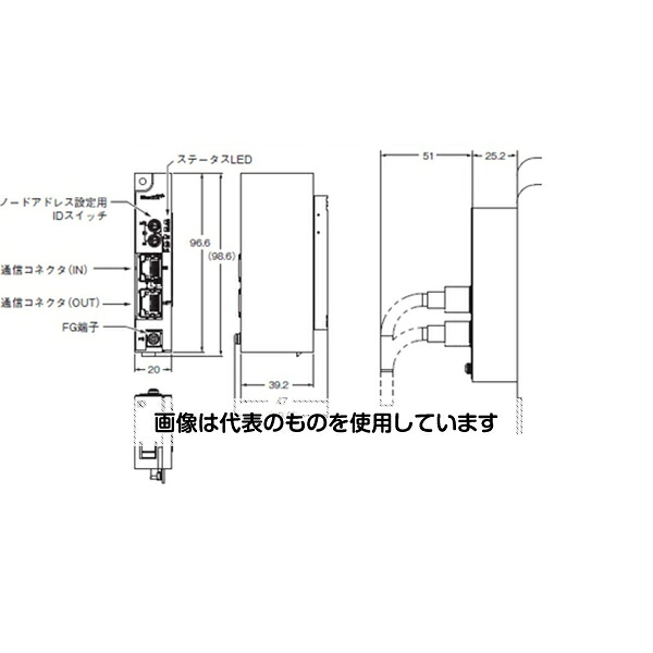 アズワン(AS ONE) 高機能型汎用インバータ通信ユニット 3G3AX-RX2-ECT 入数：1個