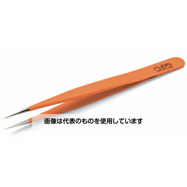 アズワン(AS ONE) オレンジグリップピンセットストレートポインテッド 3C-GRIP 入数：1本