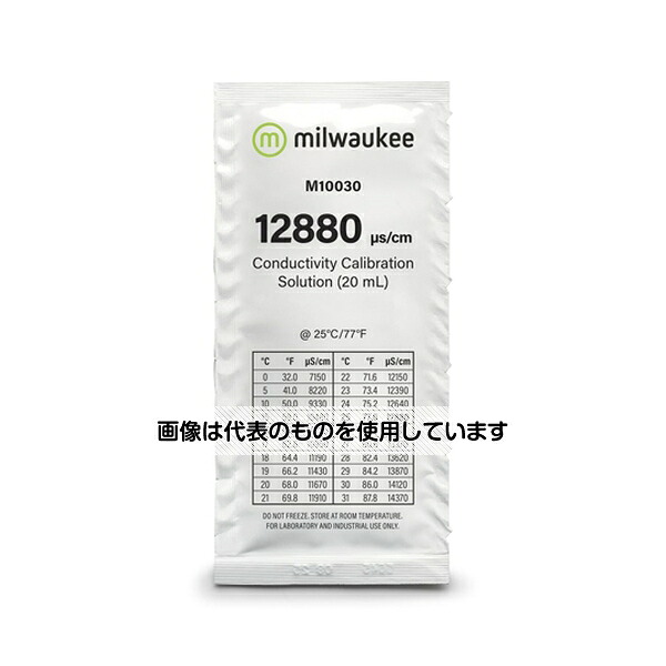 Milwaukee 12880μS/cmEC(導電率)標準液20mL×25袋 M10030B 入数：1箱(25テスト入)