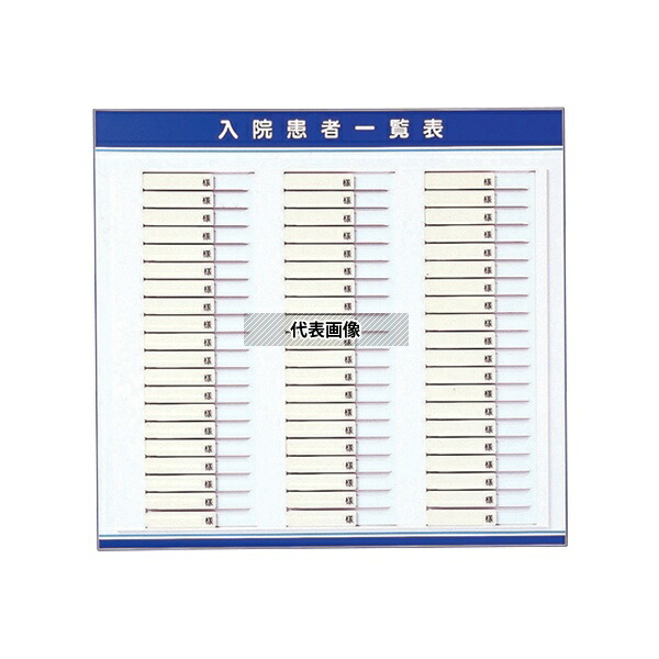 ナビス(アズワン) LS-S60 入院患者一覧表(名札ヨコ型) 60人用