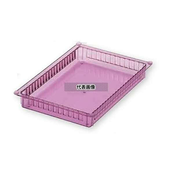 ナビス(アズワン) NRT-75PKCV アルティア スタンダードポリカトレー クリアピンク 600×400×85