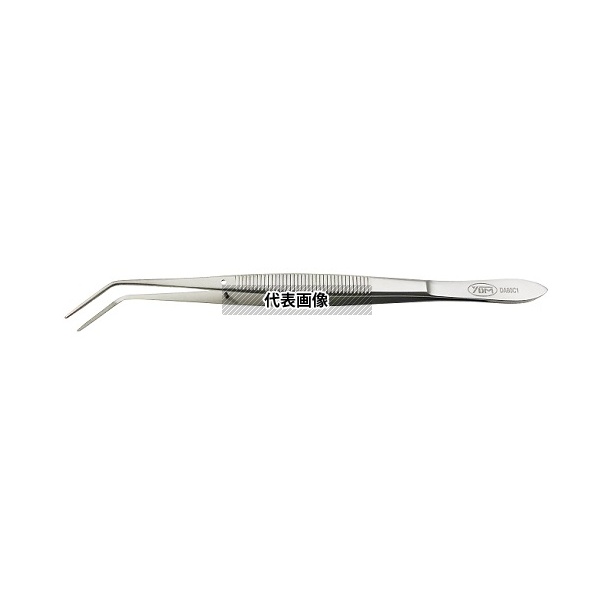 YDM DA80C1 ピンセット(無鈎)溝付き 160mm