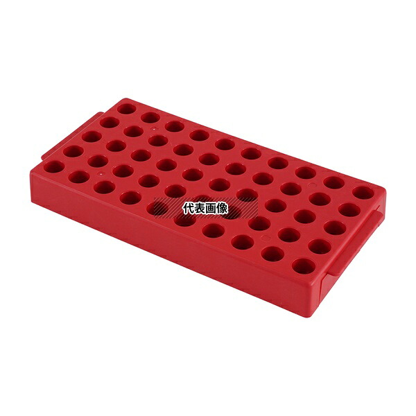 Simport T315-3 クライオバイアル用ラック 50本収納 100&times;200&times;25mm 赤 1箱(4個入)｜セミプロＤＩＹ店ファースト