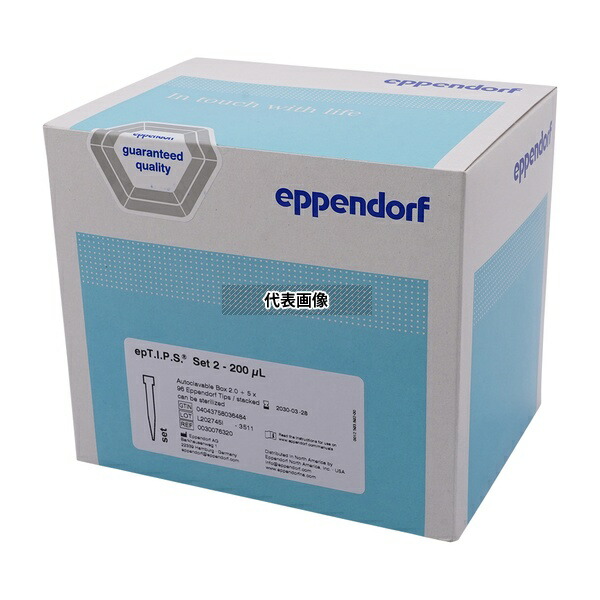 エッペンドルフ ピペットチップ(epTIPS) セット 2～200μL(96本/トレー×5＋ケース(空箱)) 0030 076.320 1箱(96本×5トレイ入) 9,361円