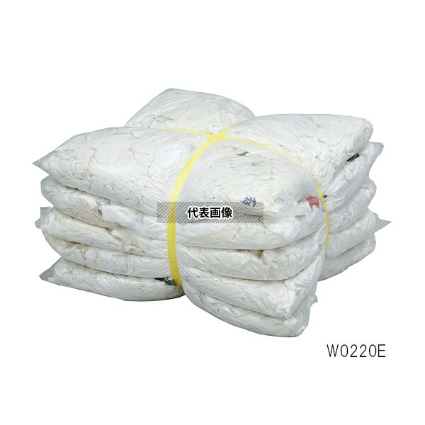 日光物産 W0220E 白メリヤスウエス(エコノミー) 2kg×5袋入 [法人限定]