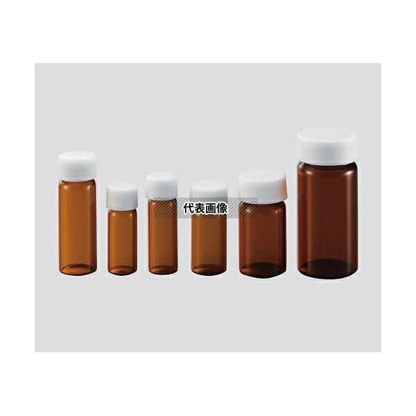 日電理化硝子 250735 ねじ口びん(標準セット) 茶褐色 150mL SV-150 1箱(20本入)