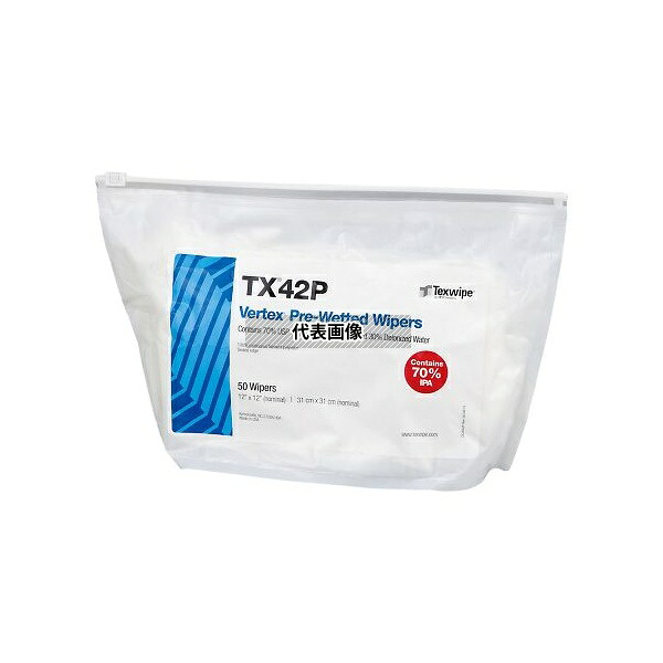 テックスワイプ(Texwipe) TX42P プリウェットワイパー Vectra High Sorption 50枚入|セミプロDIY店ファースト