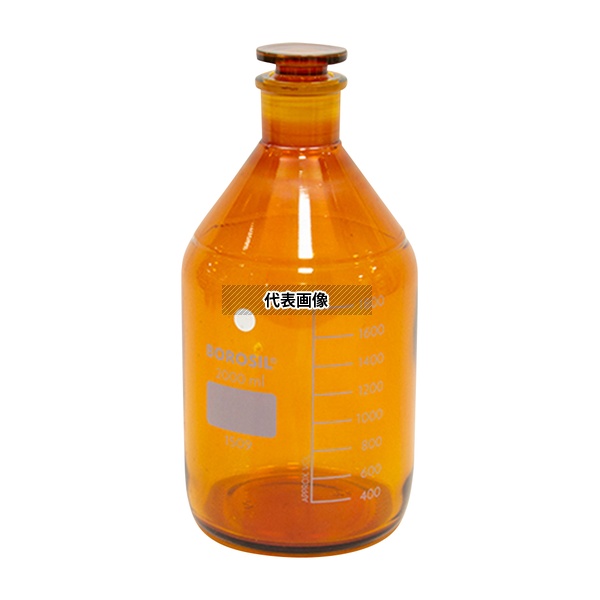 アズワン 1509030 栓付褐色試薬瓶(目盛付き) 2000mL｜セミプロＤＩＹ店ファースト