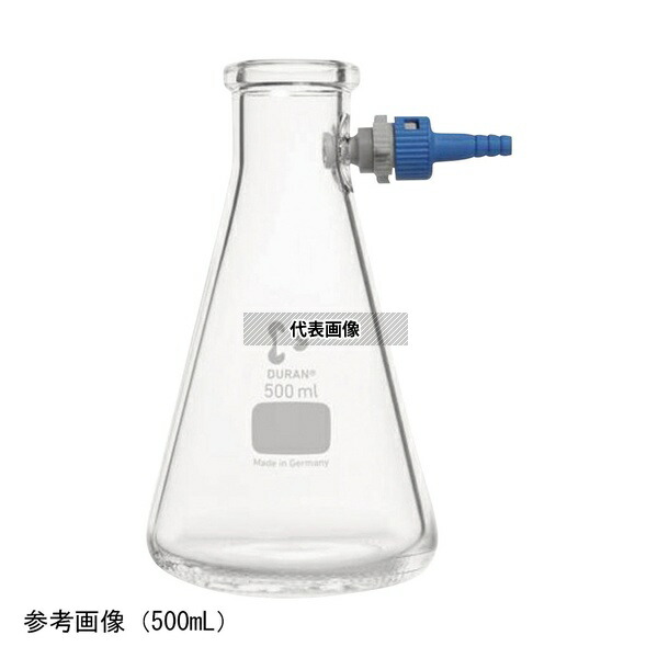 SCHOTT/DURAN 212042452 吸引ろ過瓶(PBT製チューブコネクター付)三角 100mL