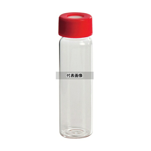 Quality Environmental Containers 2112-40mLT TOCバイアル瓶 レベル2 透明バイアル+赤キャップ(セプタム付)72本入