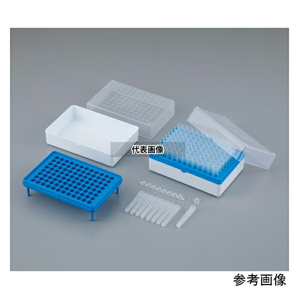 アズワン T100-3B サンプルチューブ(BIOTUBE(TM))ラック 8連 未滅菌 1ケース(8連×12本/ラック×10ラック入)