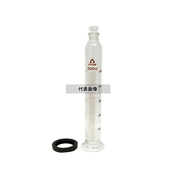 アズワン 有栓メスシリンダー(硬質ガラス製) 500mL