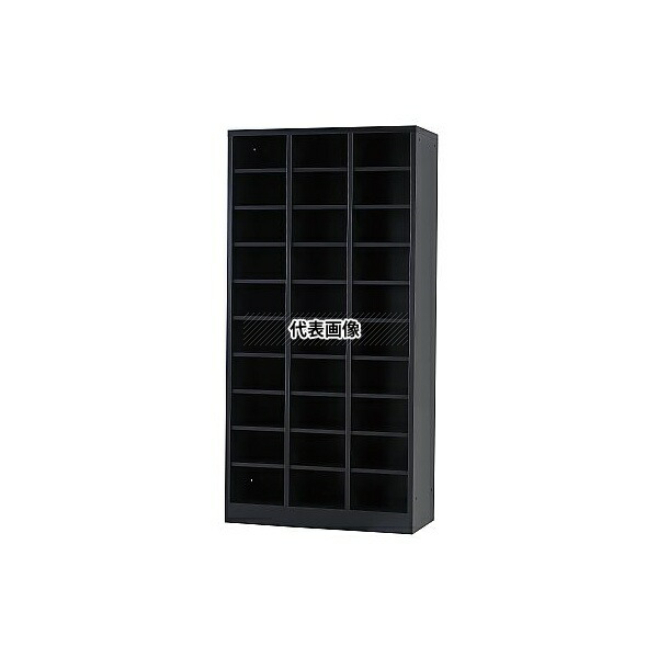 アズワン(ASONE) USL-310-MB シューズロッカー H1530 3列10段 ブラック