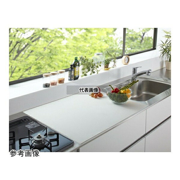 三喜工業 a3415720 ふわピタ!フルサイズシリコン調理台マット 60×60cm 白無地