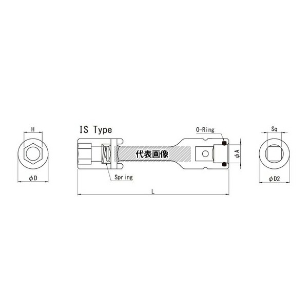 ビックス BU414150SIS BU4 防振ユニバーサルソケット(IS)スプリング付 1セット(3本入) H14