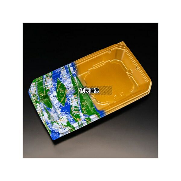リスパック RRAI422 冷麺容器 バイオ 楽麺コンボ 26-15BA きおり青 1袋(50個入)