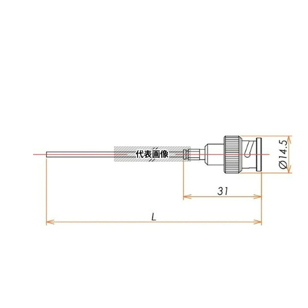 コスモ・テック(真空) VCK2500X/BP 接続部品 真空側 片側コネクタ付きケーブル BNC-JJ/BNC-JJ-F用 L\u003d2500
