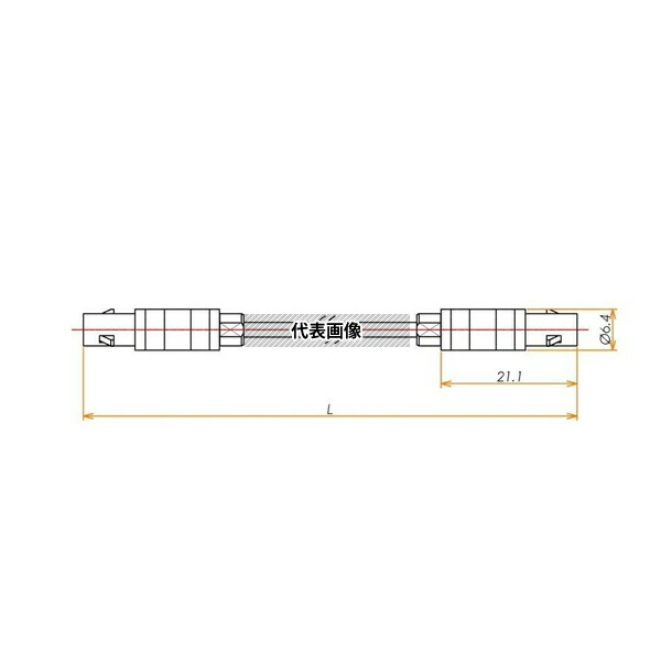 コスモ・テック(真空) VCK2500LM/LM 接続部品 真空側 両側コネクタ付きケーブル LM-JJ/LM-JJ-F用 L\u003d2500