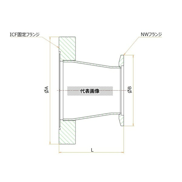 コスモ・テック(真空) ICF152/NW25CNI ICF152/NW25 コニカル型変換ニップル