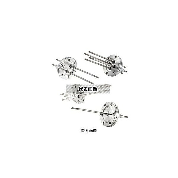 コスモ・テック(真空) N55K110A4CUM5N 高電流 5kV-110A Niめっき 4個付 NW/KF50 フランジ 先端ねじ加工あり