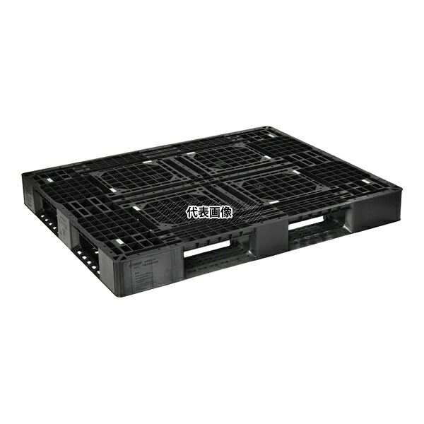 日本プラパレット LA-1411RR フ゛ラツク パレット 片面四方 ブラック