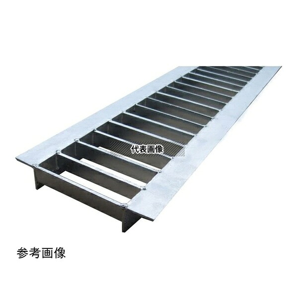 法山本店 HGU-120-25 U字溝用グレーチング 適用溝幅120mm/適用車種 大型トラック 1セット(3枚入)