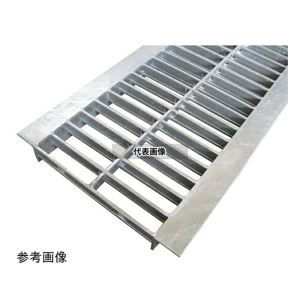 法山本店 HGU-200-25L40 U字溝用グレーチング 適用溝幅200mm/適用車種:小型トラック 1セット(3枚入)